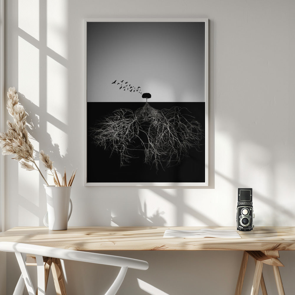 Artwork Do not judge according to appearance36X48inches- White Frame