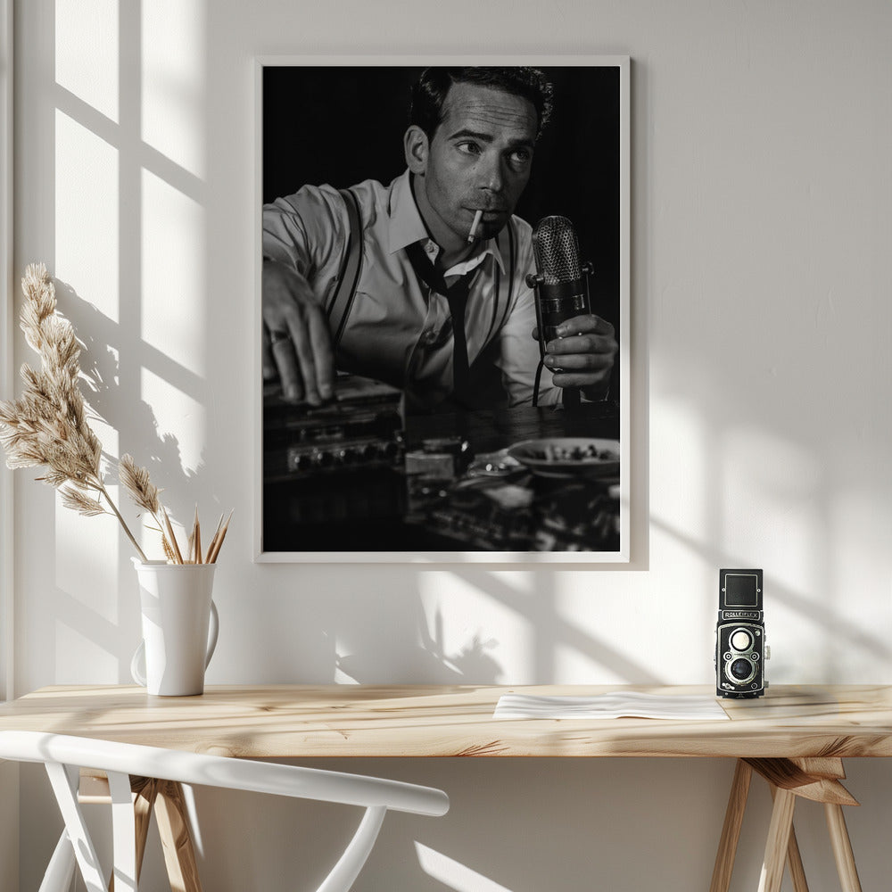 Artwork- ....good night and good luck...-24X36inches-In White Floating Frame