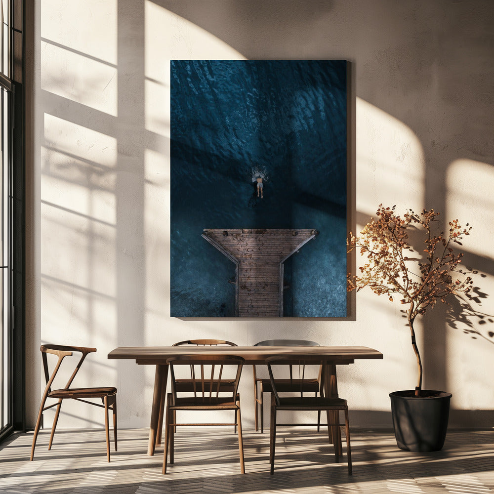JUMP Wall Artwork In Black Floating Frame