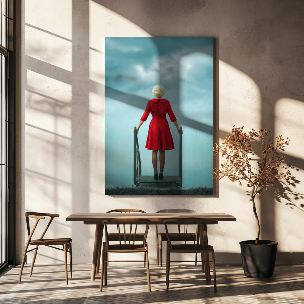 Wait for Tommorrow Wall Artwork In White Floating Frame