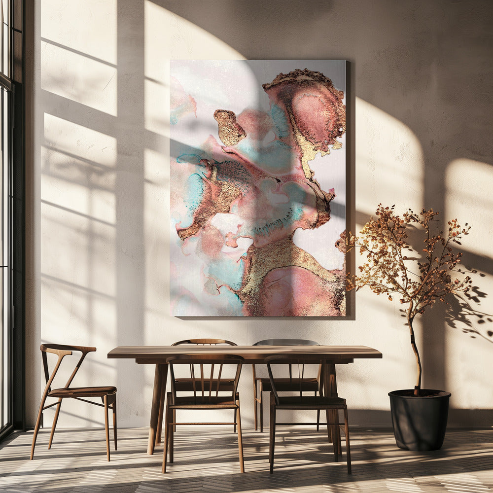 Pretty Ink Wall Artwork In White Floating Frame