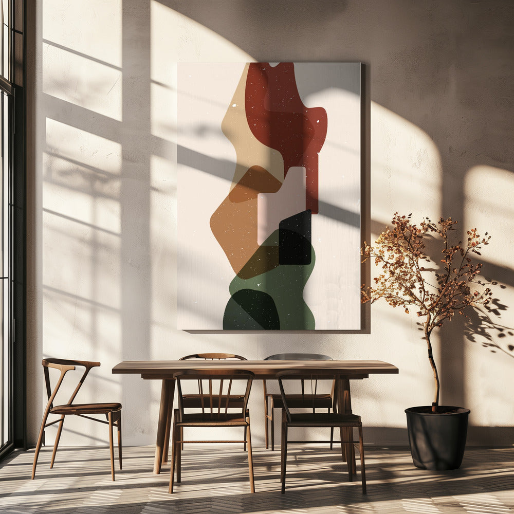 Abstract composition 12 Wall Artwork In White Floating Frame