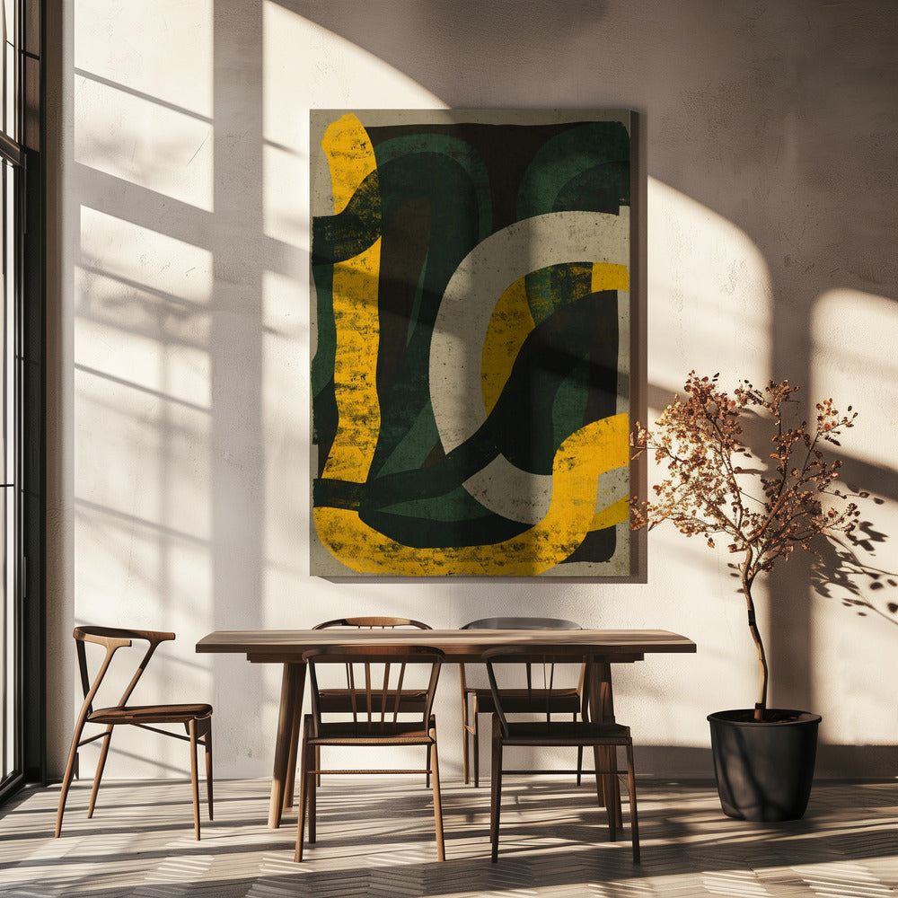 Jungle At Day Wall Artwork In White Floating Frame