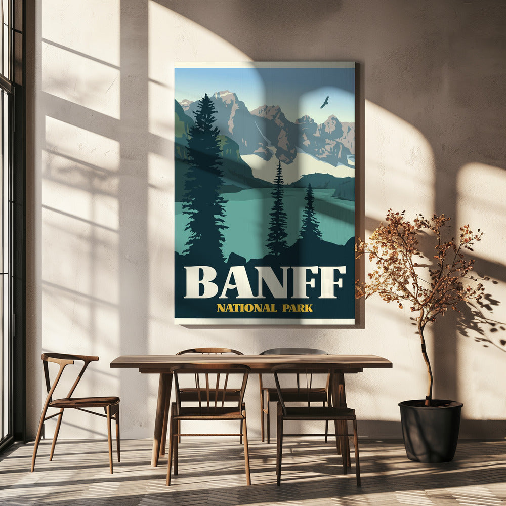Wall art Banff National Park Travel Print-36X48inches-In Black Floating Frame