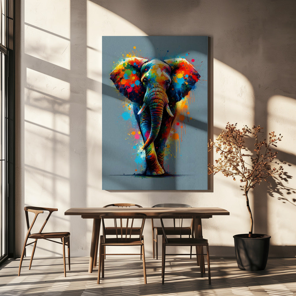 Artwork The Elephant36X48inches- Black Frame