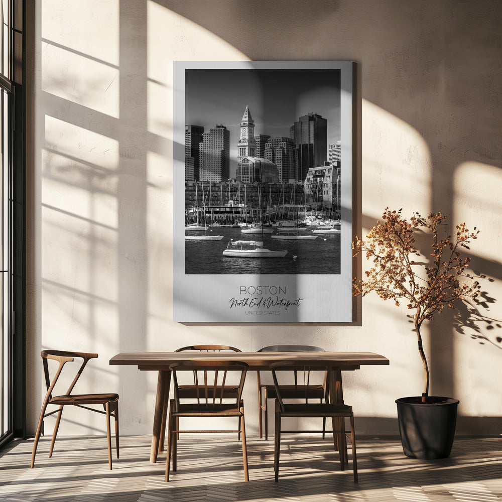 Wall Art BOSTON Skyline North End & Waterfront