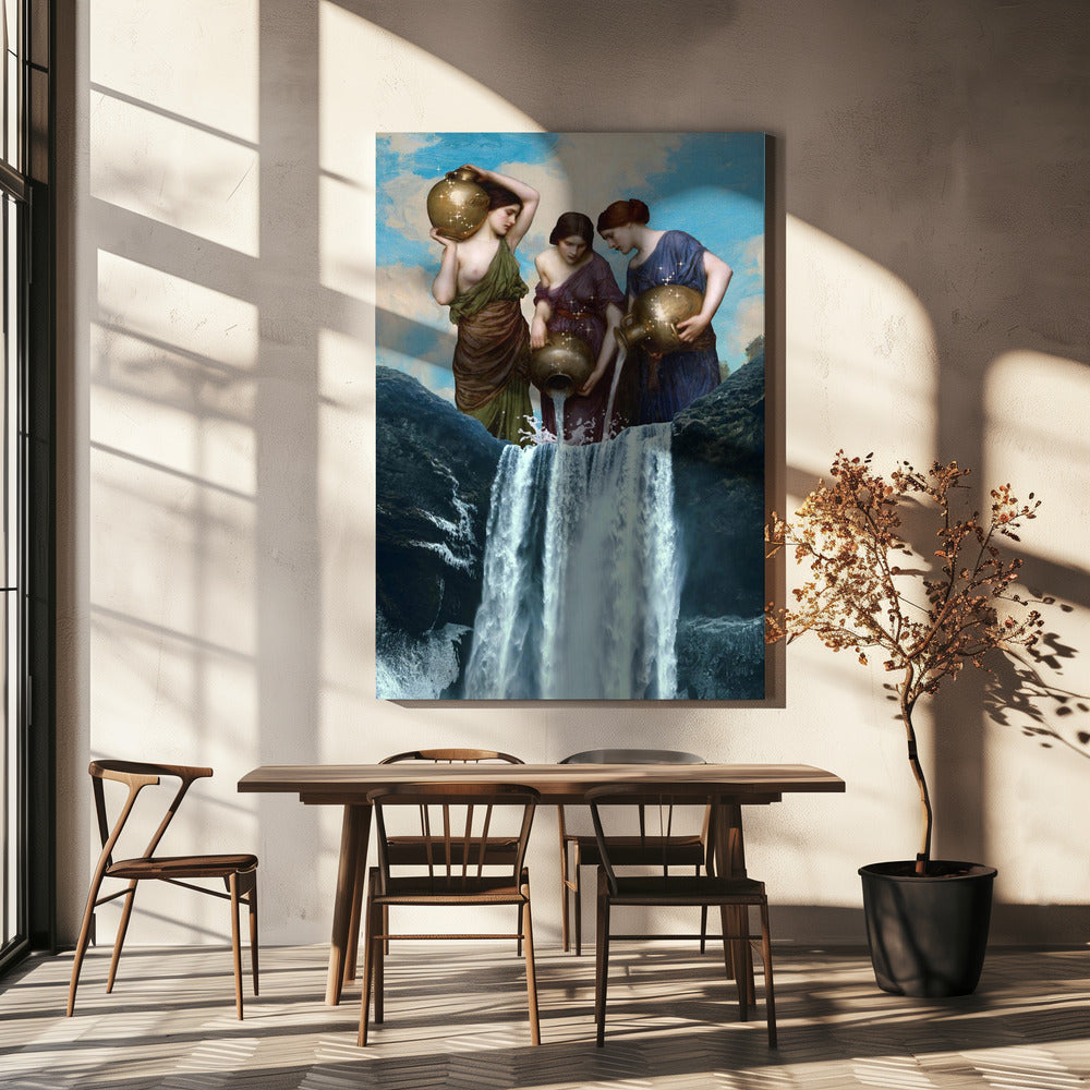 canvas prints Magic Waterfall36X48inches- Black Frame