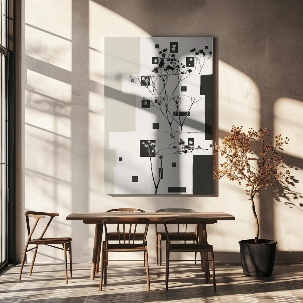 Artwork- Nature Morte #7-24X36inches-In Black Floating Frame