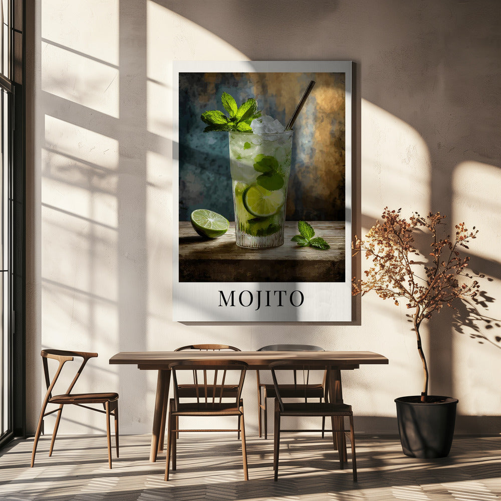 Artwork Mojito36X48inches- Black Frame
