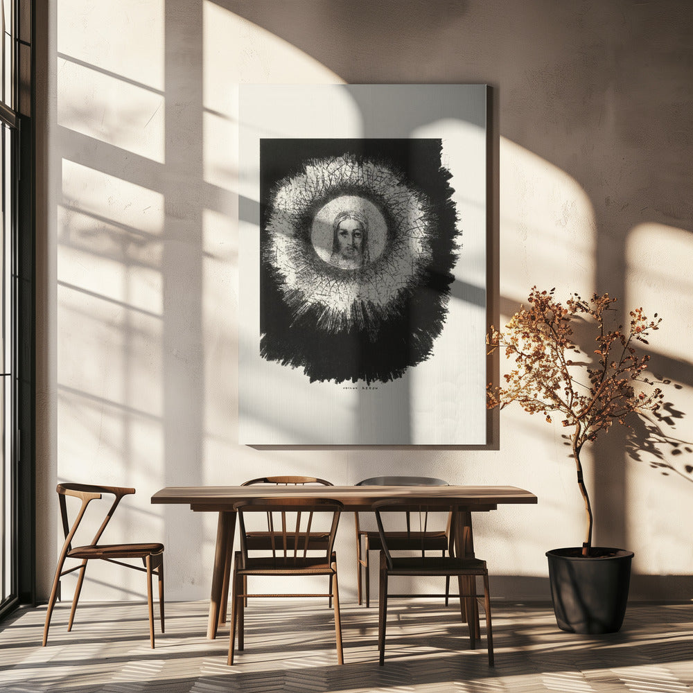 Abstract Art Canvas Print-wall-art-and-the-face-of-christ-shone-in-the-disk-of-the-sun-36X48