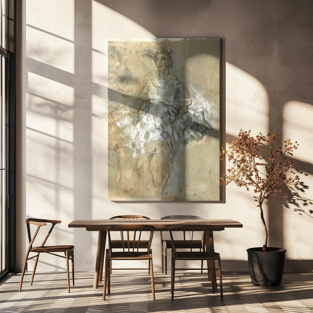 Abstract Art Canvas Print-wall-art-hommage-a-degas-xxiii-36X48