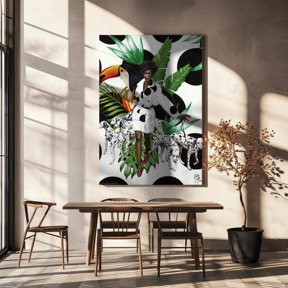 Artwork Like a Walk In the Park36X48inches- Black Frame