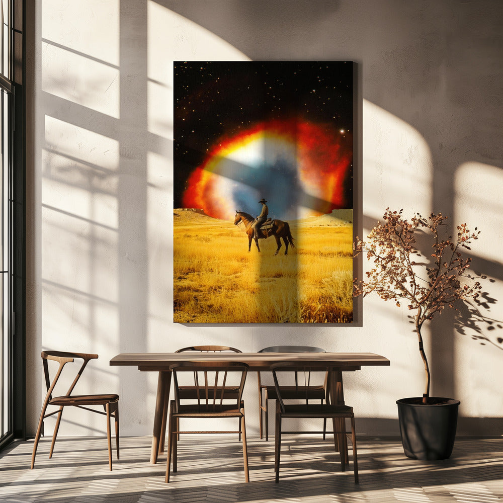 Artwork Nebula Cowboy36X48inches- Black Frame