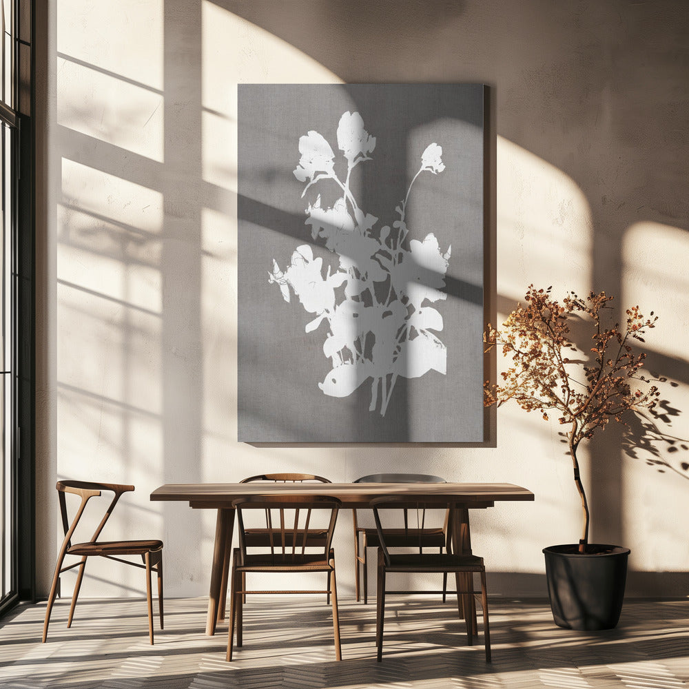 Artwork- Botanical Illustration 7-24X36inches-In Black Floating Frame