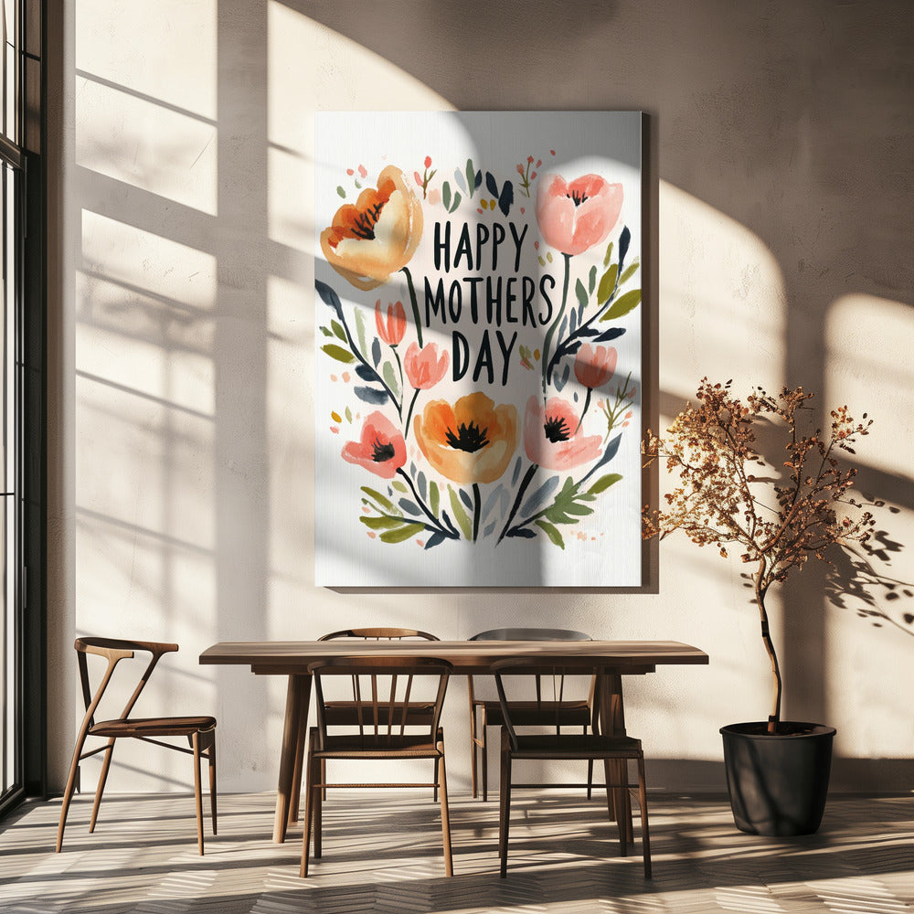 canvas prints Happy Mothers Day36X48inches- Black Frame