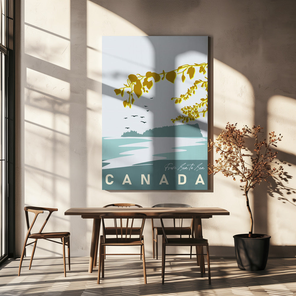 Wall art mellow anticipation Canadian Lakeland-36X48inches-In Black Floating Frame