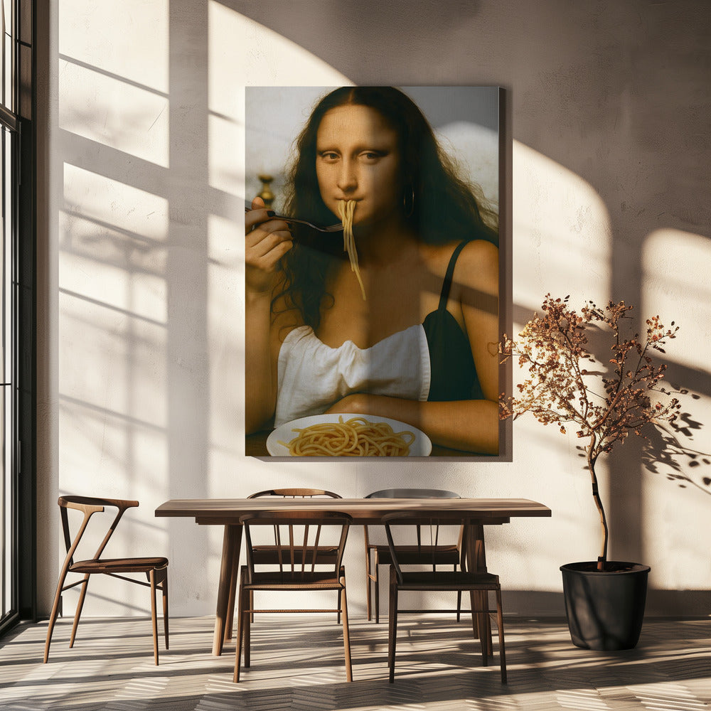 canvas prints Parody of the Mona Lisa36X48inches- Black Frame