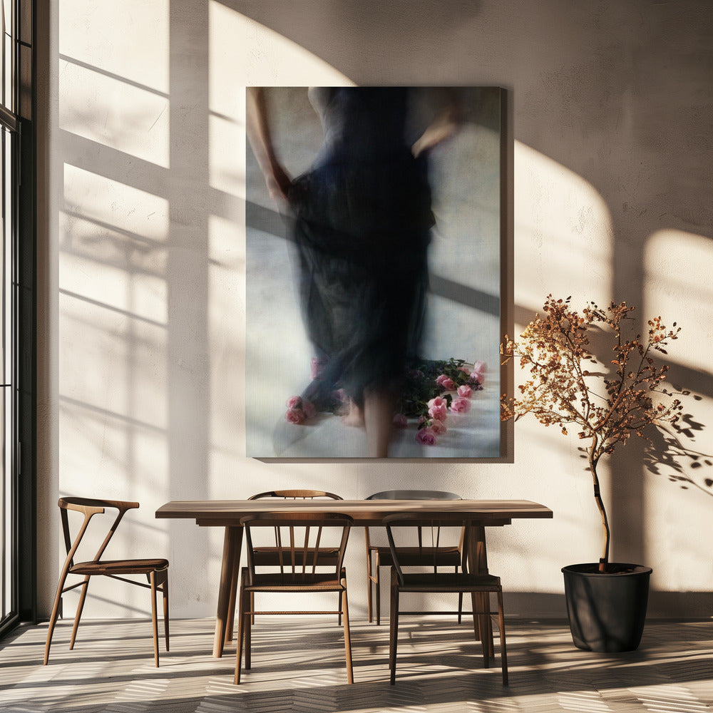 Four Dozen Roses ll Wall Artwork In White Floating Frame