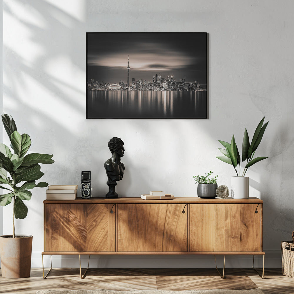 Toronto Wall Artwork In White Floating Frame