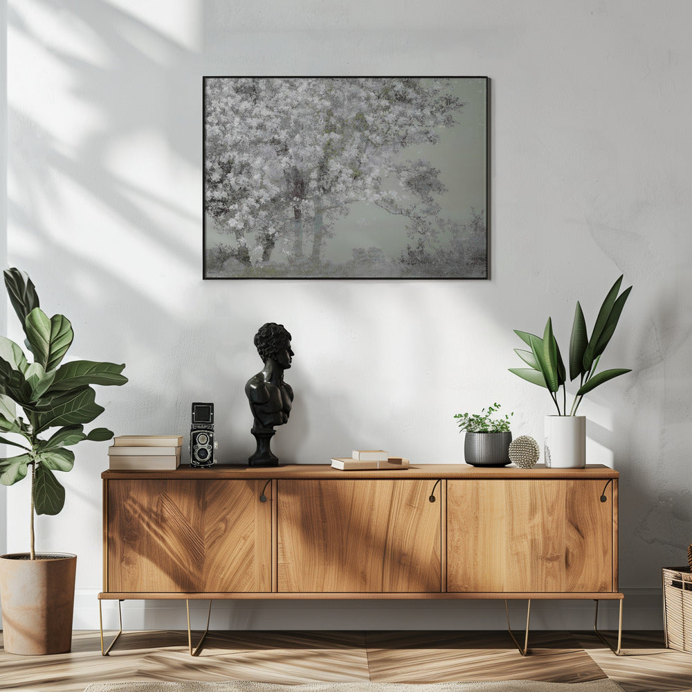 Spring Wall Artwork In White Floating Frame