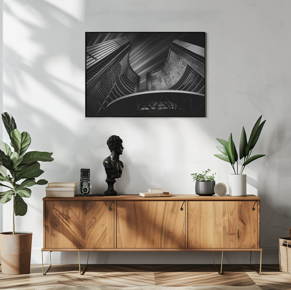 The City Hall - Toronto Wall Artwork In White Floating Frame