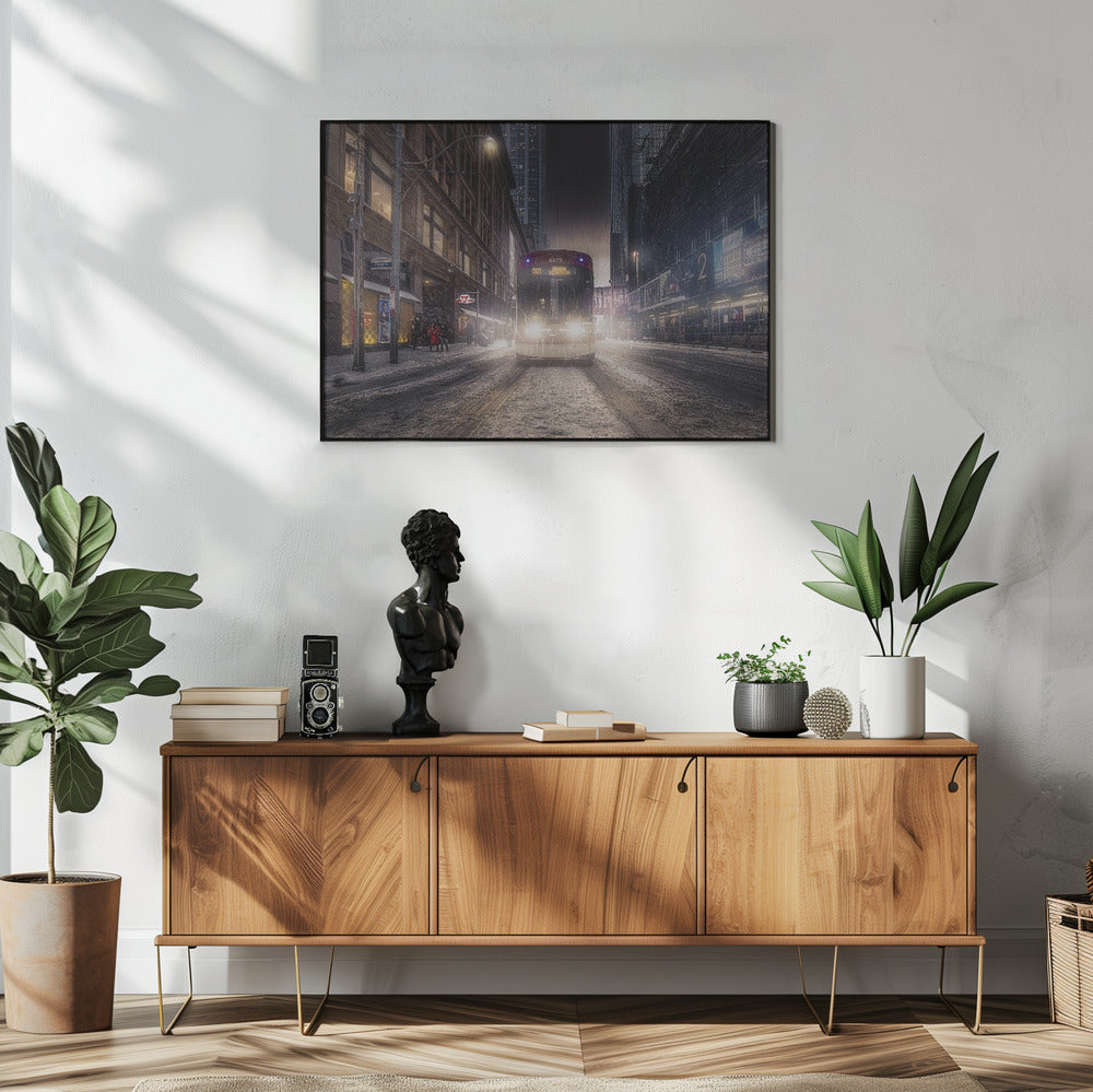 Winter Time Wall Artwork In White Floating Frame