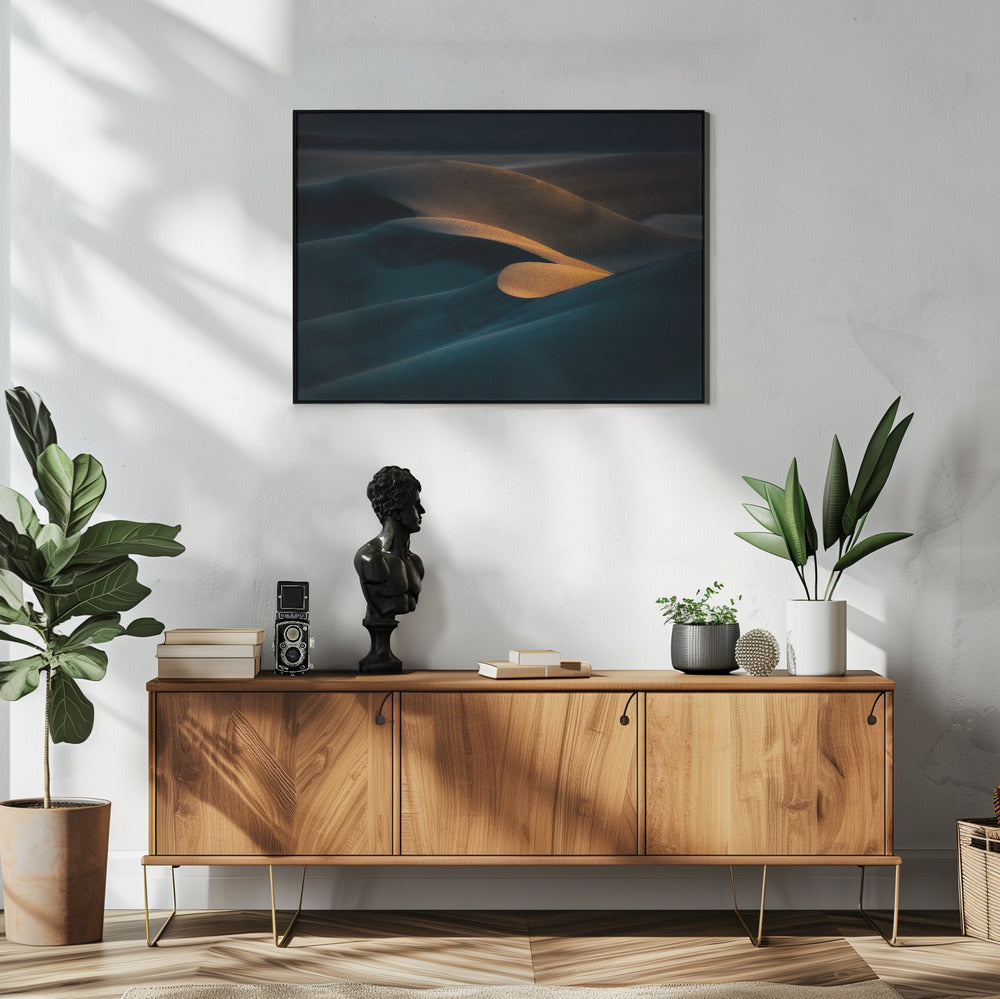Heart of desert Wall Artwork In White Floating Frame