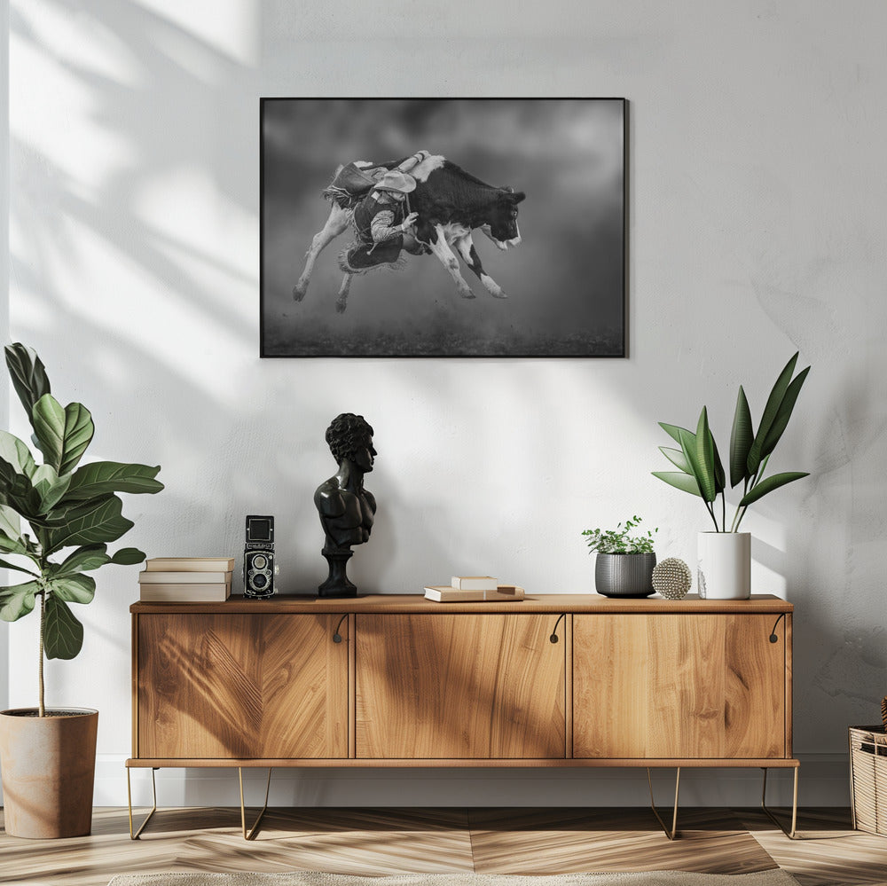 Spiritual Dance Wall Artwork In White Floating Frame