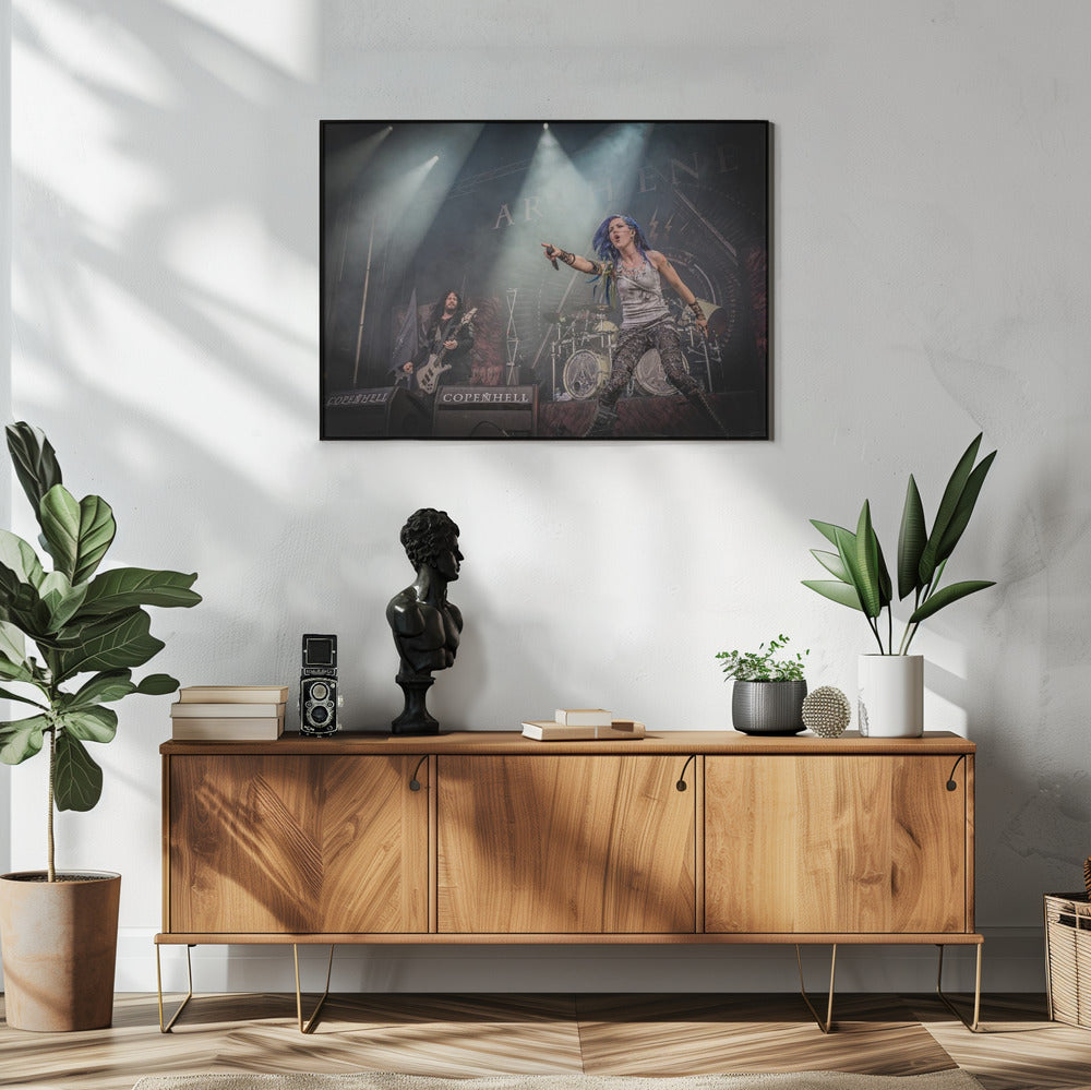 Arch Enemy - Color- -Poster Music Wall Artwork In White Floating Frame