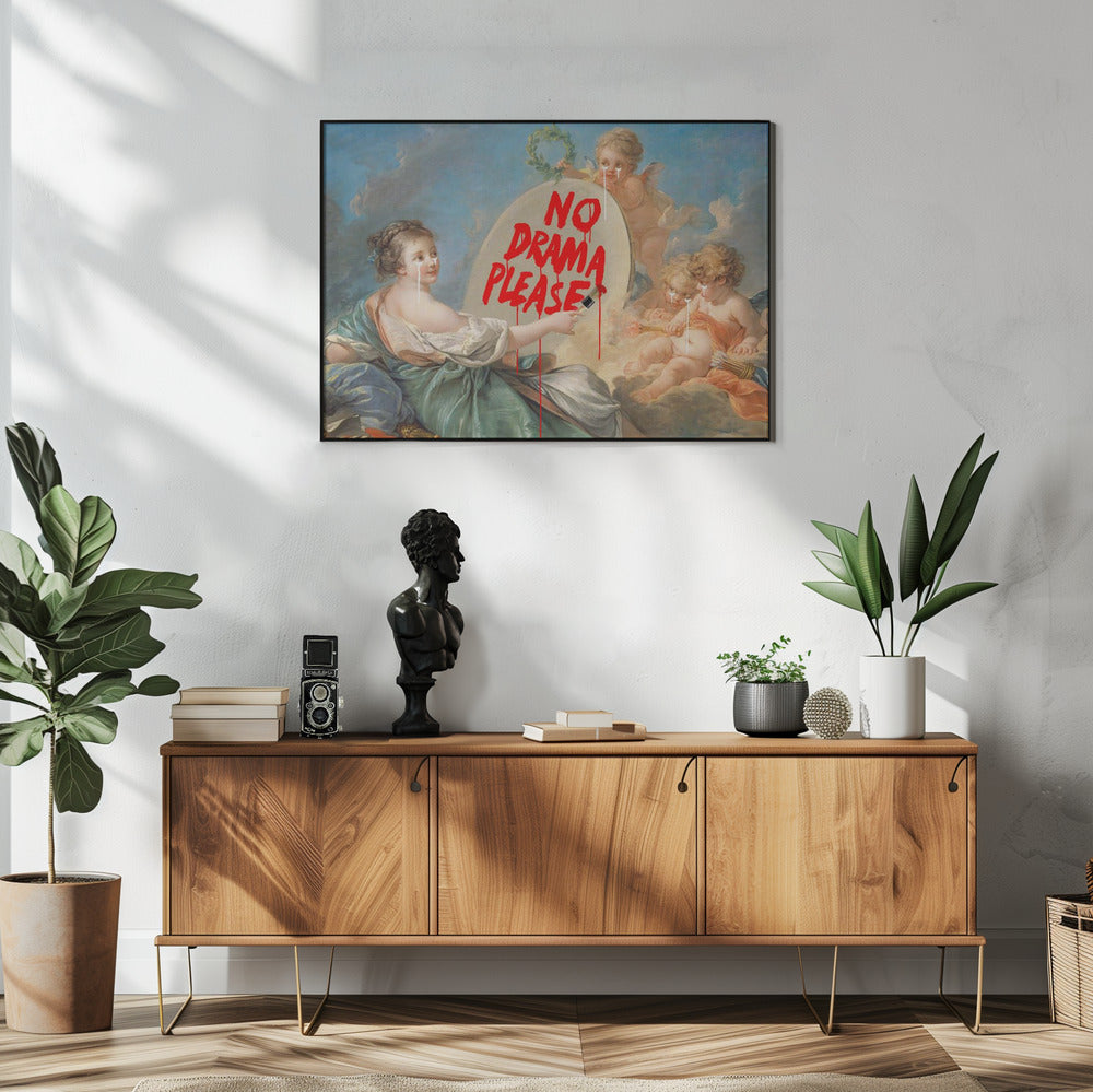 canvas prints No Drama48X36inches- White Frame