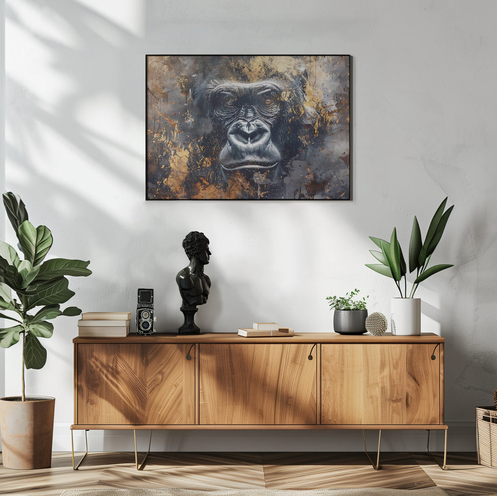 Animal Vintage Art Illustration Wallart 03 Wall Artwork In White Floating Frame
