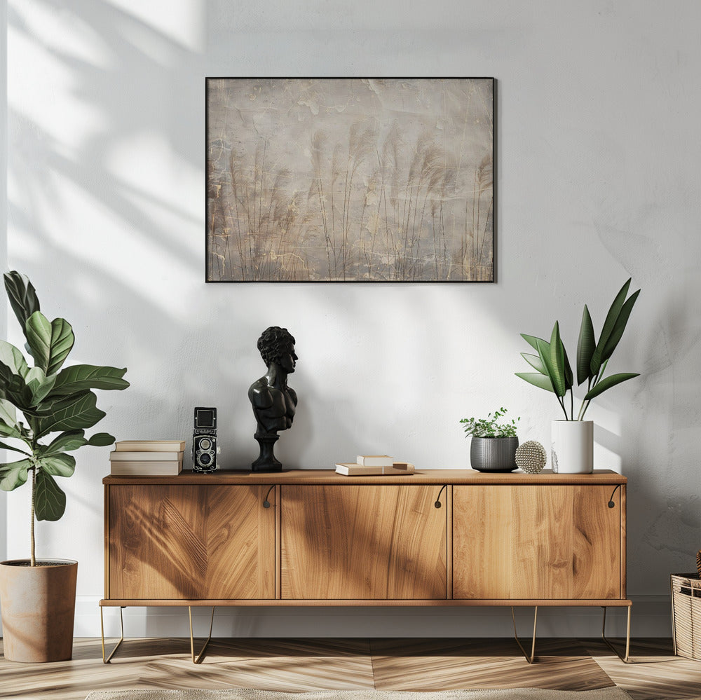 Jungle Leaves Art Illustration Wallart 40 Wall Artwork In White Floating Frame