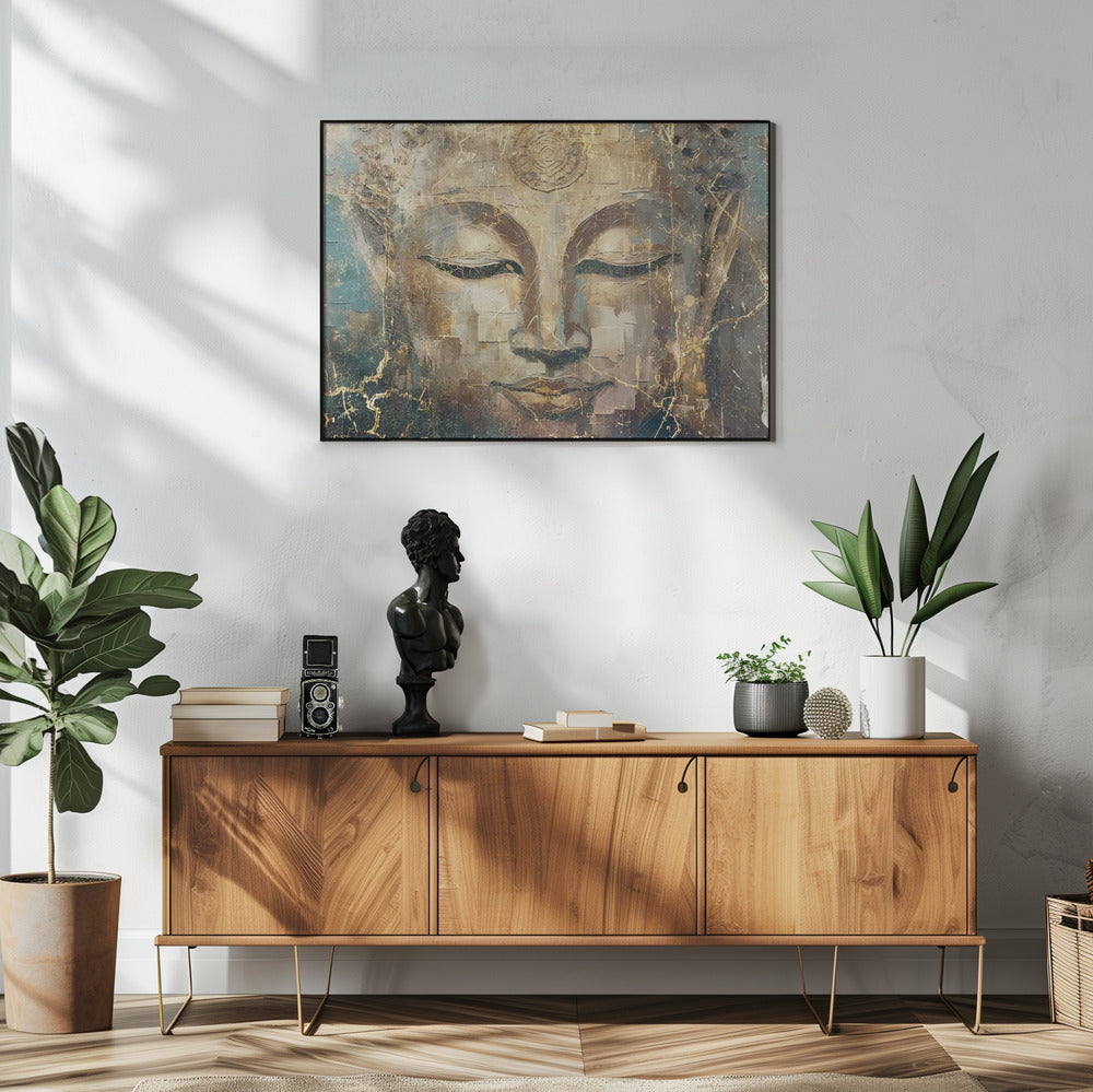 Surreal Fable Abstract Art Illustration Wallart 015 Wall Artwork In White Floating Frame