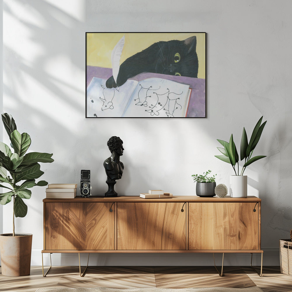 canvas prints Feline Imagination48X36inches- White Frame