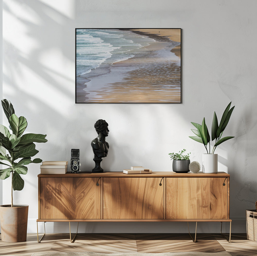 Wall art Here we are-48X36inches-In White Floating Frame