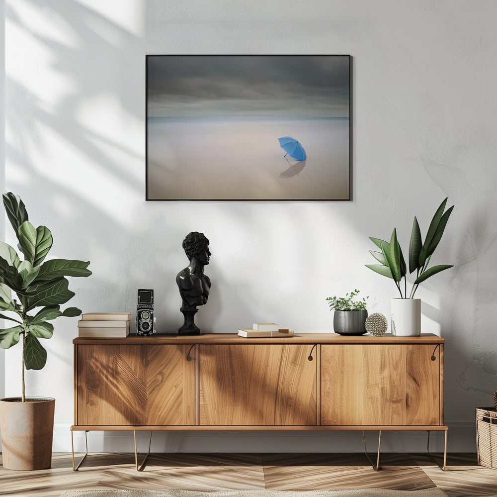 Artwork Summer Rain48X36inches- White Frame