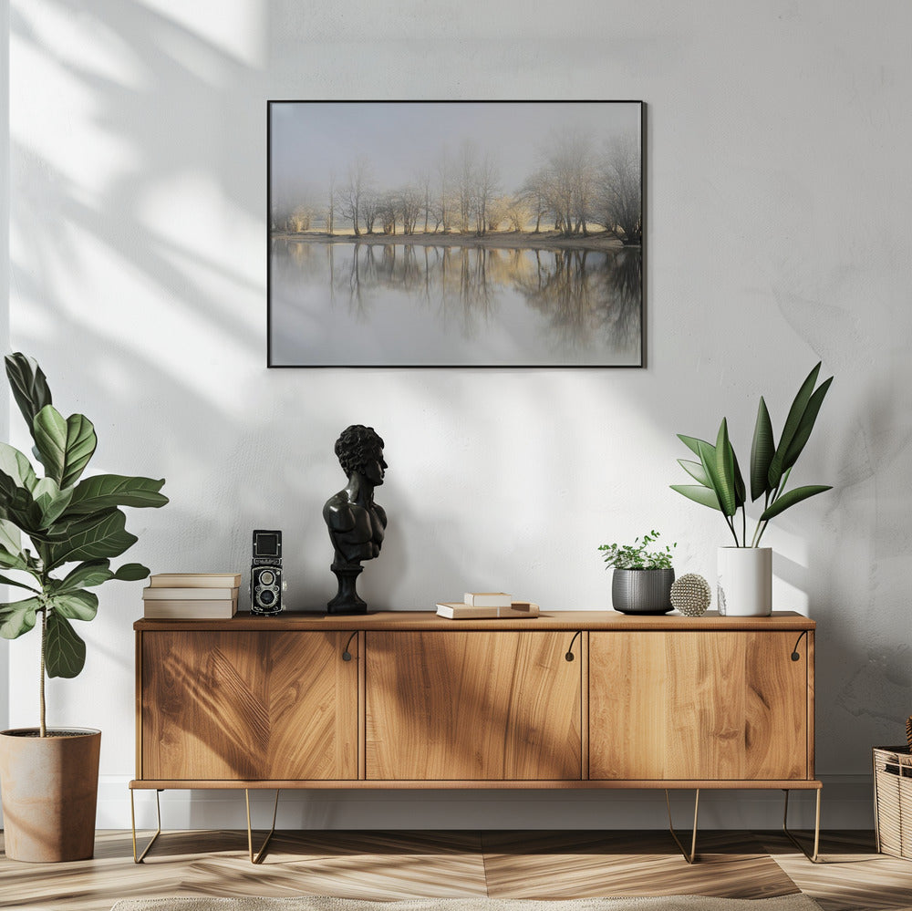 Artwork january morning48X36inches- White Frame