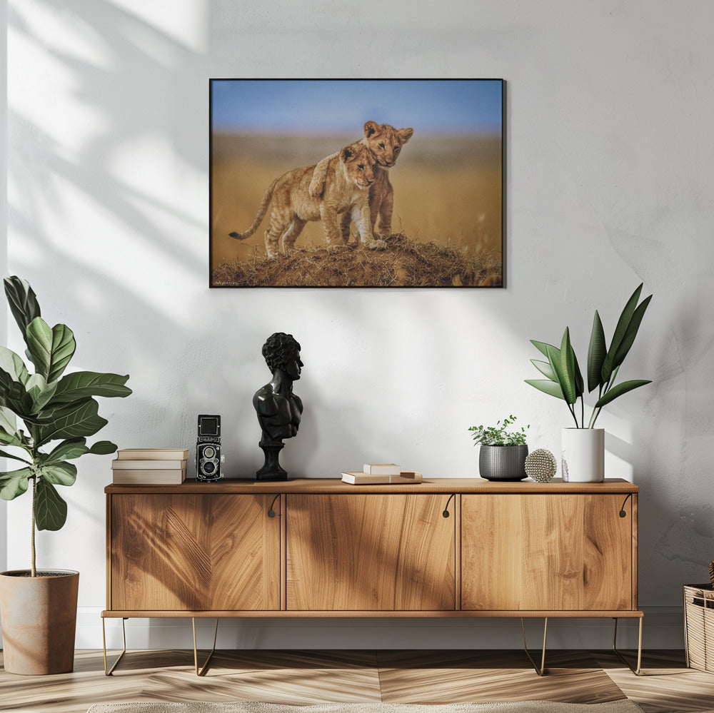 Brothers for Life Wall Artwork In White Floating Frame