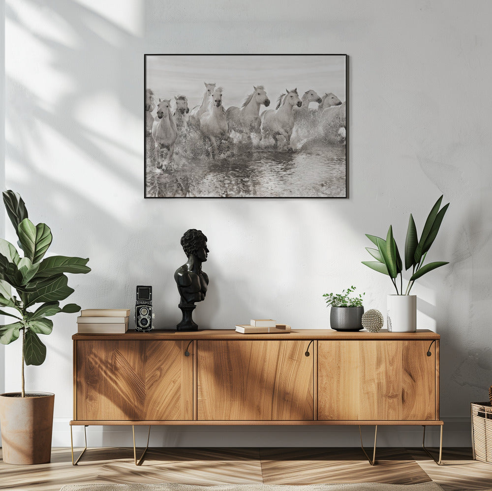 Artwork Illusion of power (13 horse power though)48X36inches- White Frame