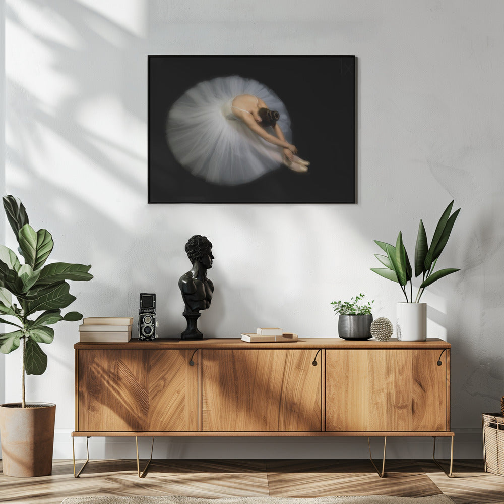 Artwork Elegance. Dance48X36inches- White Frame