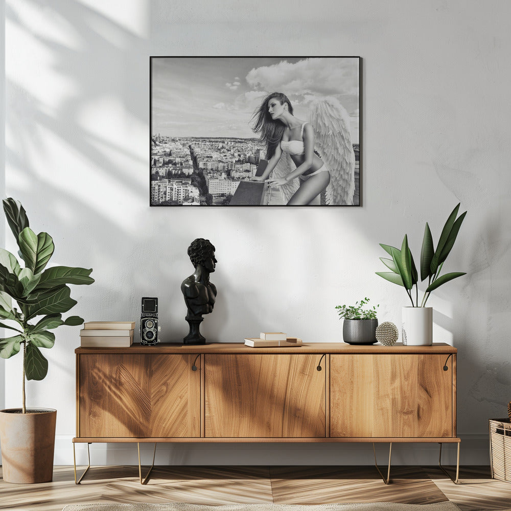 Artwork Angel48X36inches- White Frame