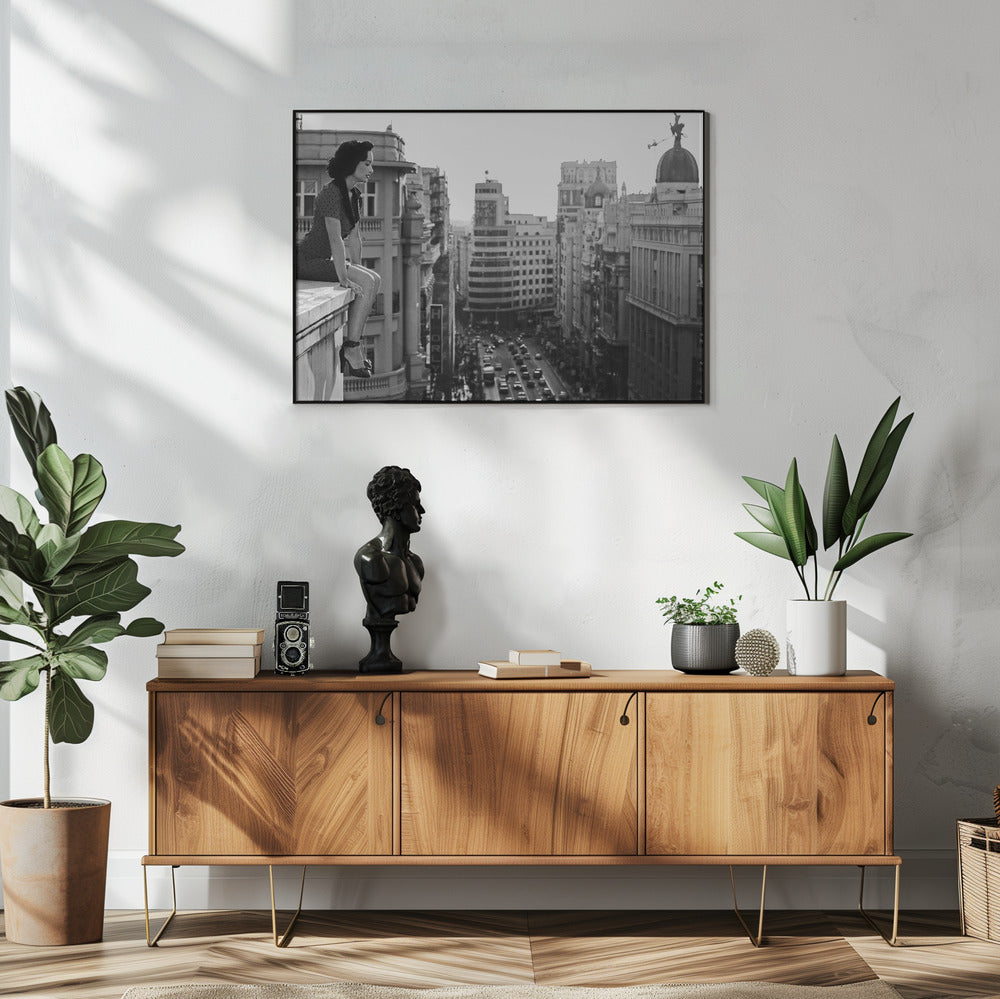 Artwork Mad Madrid48X36inches- White Frame