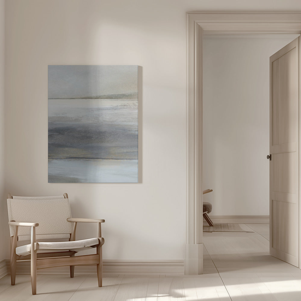 Artwork- Land 9-36X48inches-In White Floating Frame