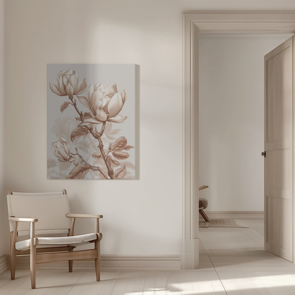 Beige Flowers 3 Wall Artwork 0