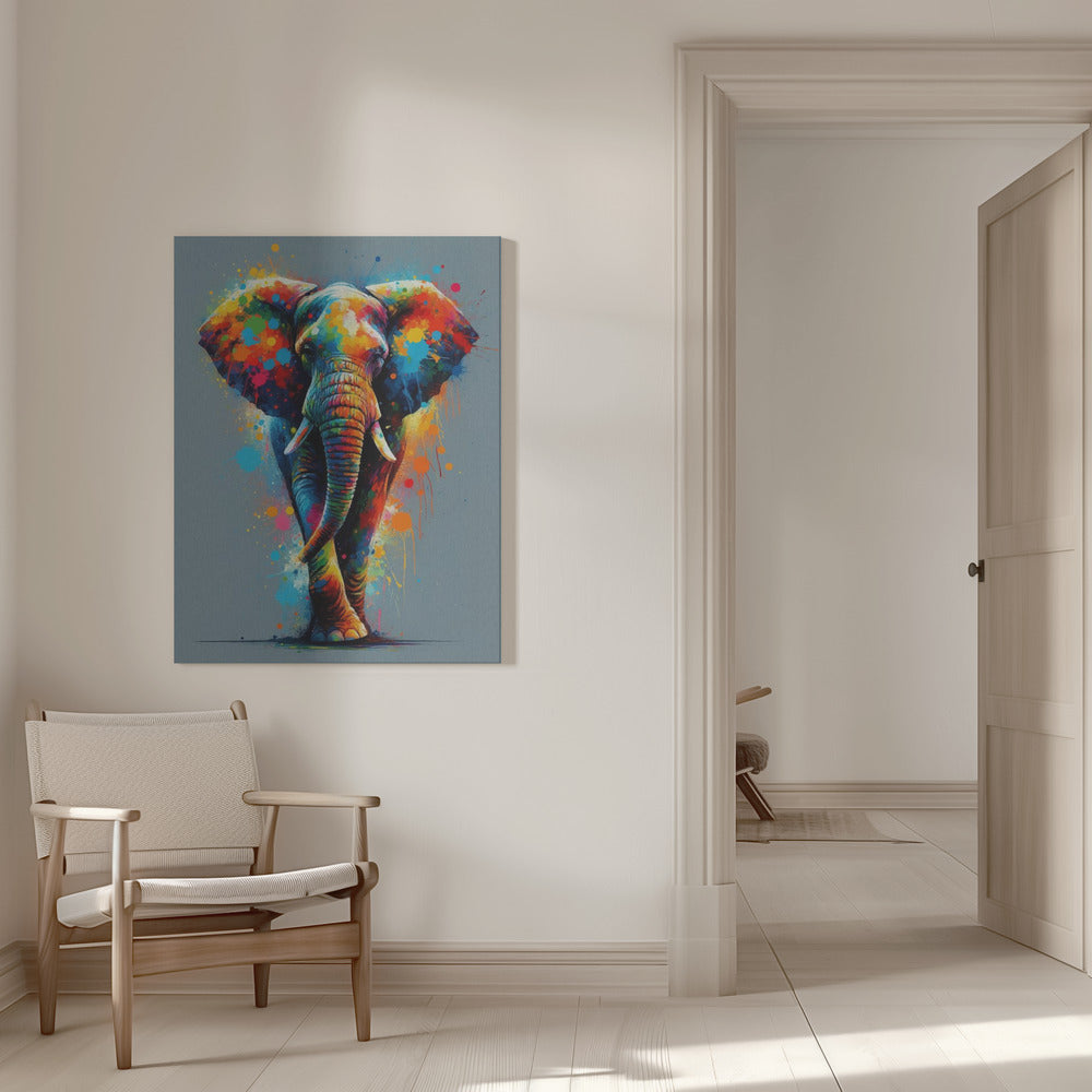 Artwork The Elephant16X20inches- White Frame