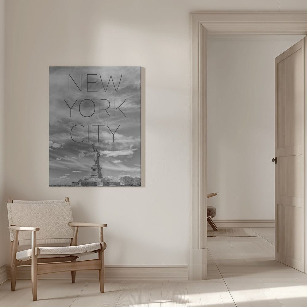 Wall art NYC Statue of Liberty | Text & Skyline