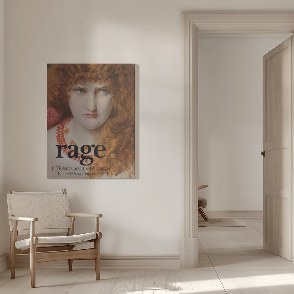 canvas prints Rage Girl16X20inches- White Frame