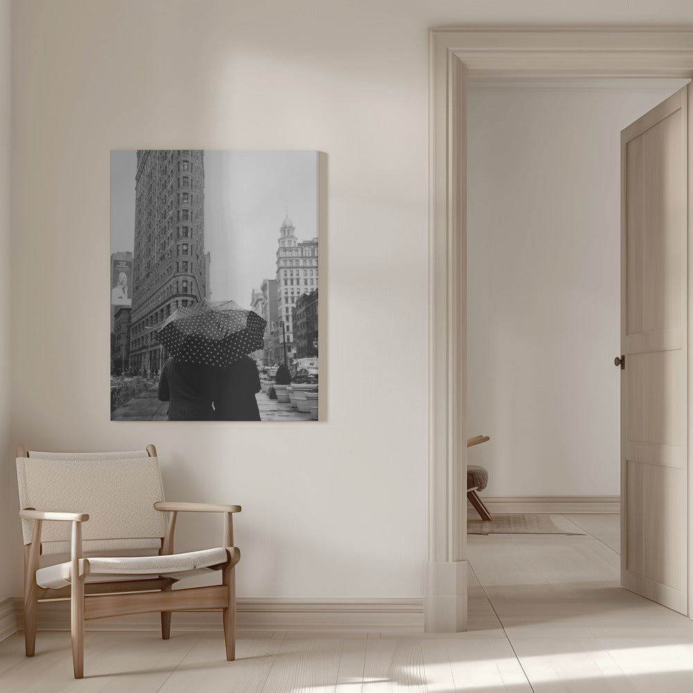 canvas prints Flatiron Rainy Day Ii.16X20inches- White Frame