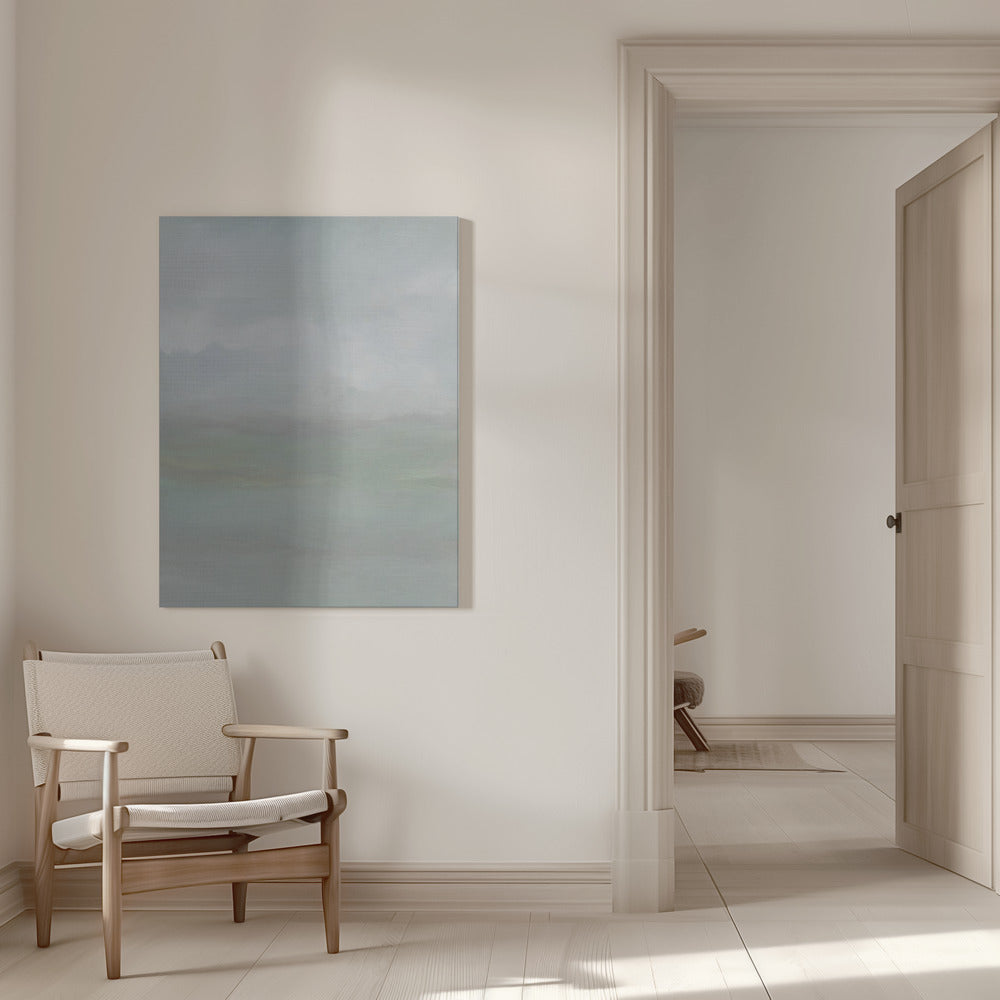 Artwork- Rough Seas Oil Panel  13-36X48inches-In White Floating Frame