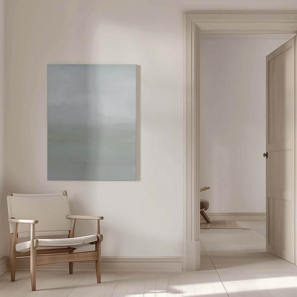 Artwork- Rough Seas Oil Panel  14-36X48inches-In White Floating Frame